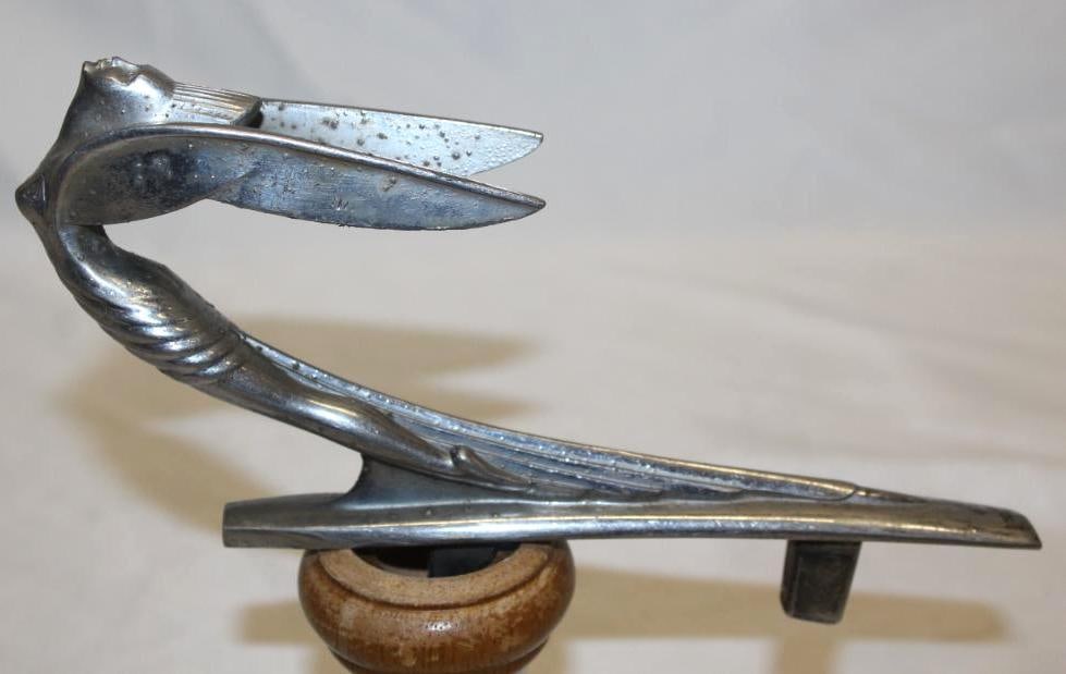 1934-1936 Chrysler DeSoto Goddess Radiator Mascot Hood Ornament: 8" x 4" x 1"