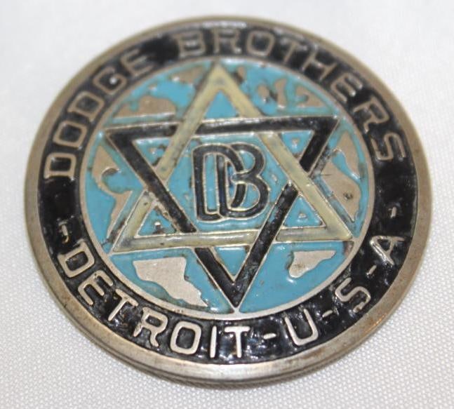 1917-1925 Dodge Brothers Dash Emblem Badge: 1.5" diameter