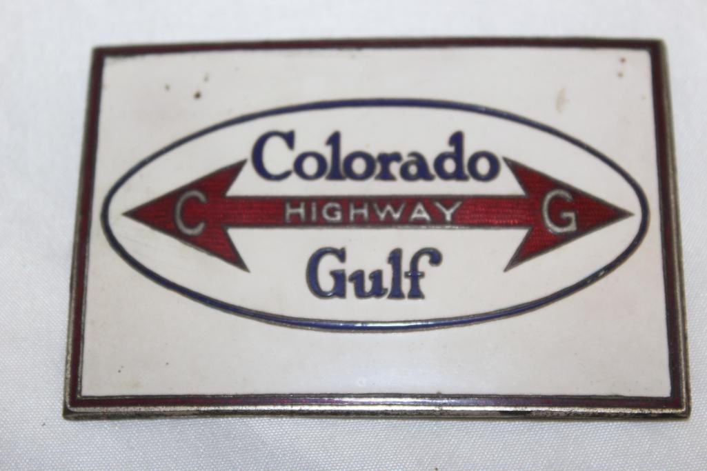 Colorado to Gulf Highway Radiator Emblem Badge (1 of 3)