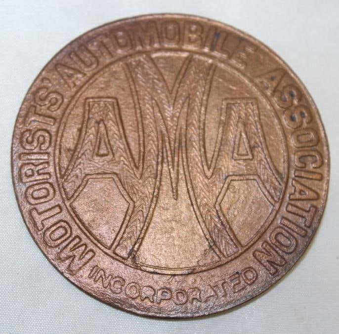 Motorist Automobile Association Radiator Emblem Badge: 3" Diameter