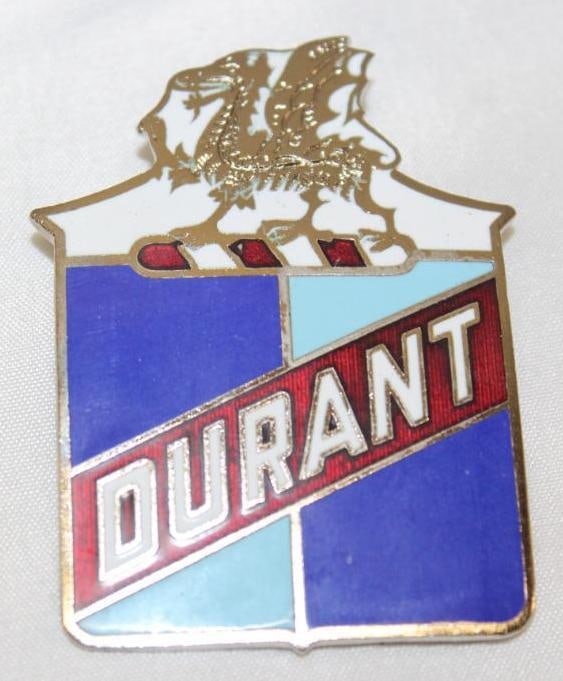 1922-1926 Durant Motor Car Co Radiator Emblem Badge: 2.5" x 1.75", this is a high quality reproduction emblem