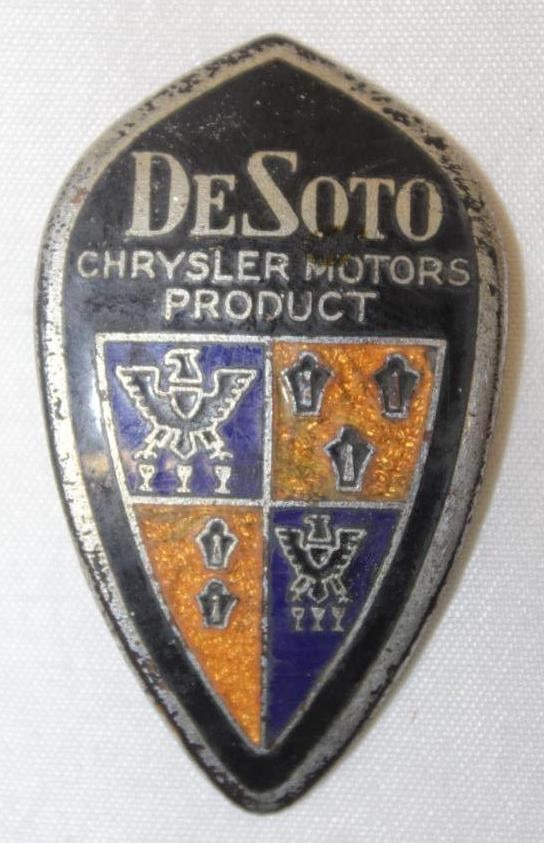 1934-1936 Chrysler DeSoto Radiator Emblem Badge (1 of 2)