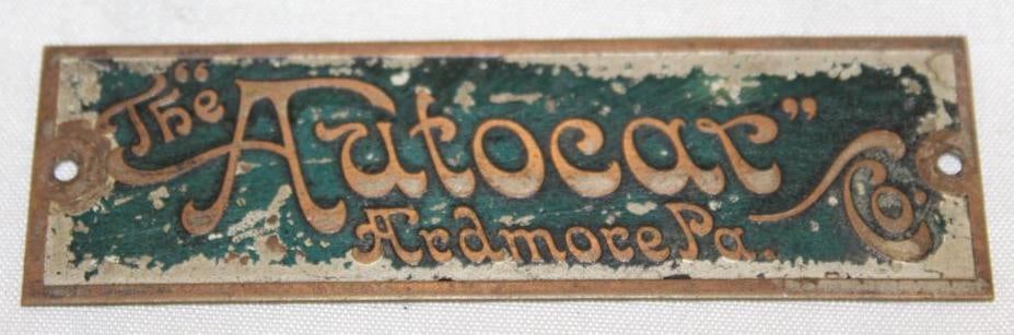 1903-1908 Autocar Brass Emblem Badge (1 of 2)