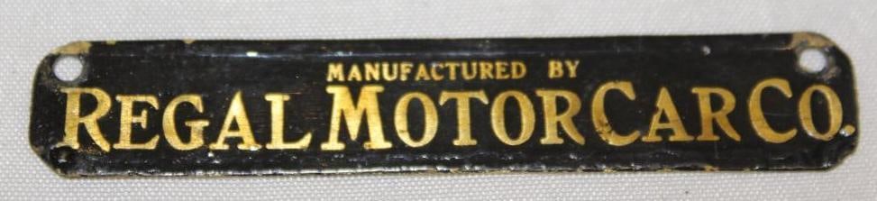 1910's Regal Motor Car Co Brass Emblem Badge (1 of 2)