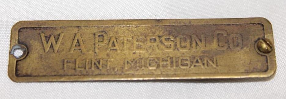 1910's Paterson Motor Car Co Brass Emblem Badge (1 of 2)