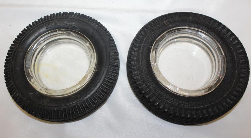 Group of 2 Mohawk Advertising Tire Ashtrays (1 of 2)