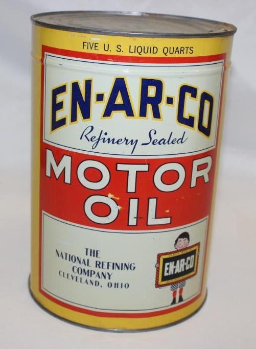 En-Ar-Co 5 Quart Motor Oil Can (1 of 4)