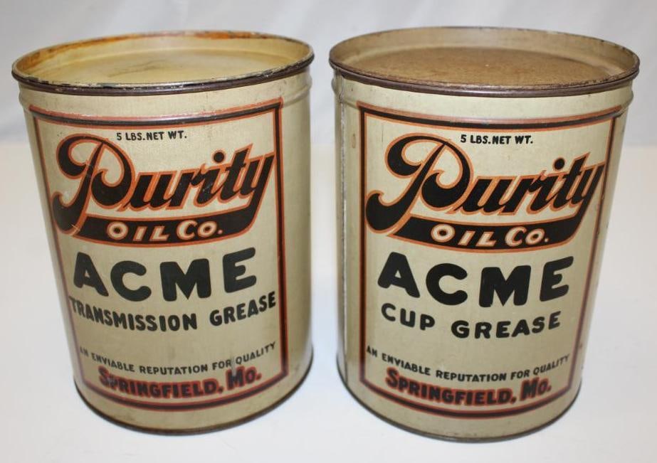 Group of 2 Purity Acme Cup & Transmission 5 Lb Grease Cans (1 of 4)