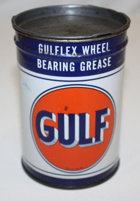 Gulf Gulflex 1 Lb Wheel Bearing Grease Can (1 of 4)