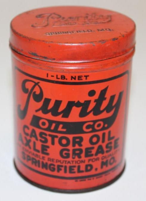 Purity Oil Co Castor Oil 1 Lb Axle Grease Can (1 of 3)
