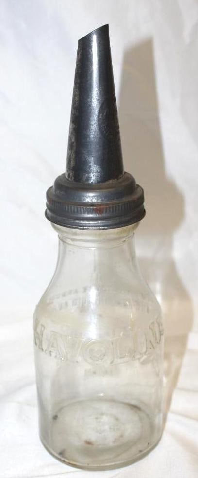 Havoline Jay B Rhodes Embossed 1 Quart Oil Bottle (1 of 3)