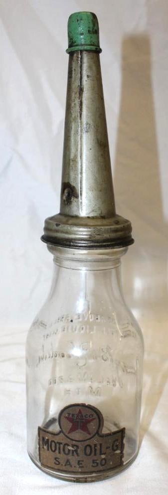 Texaco Jay B Rhodes 1 Quart Oil Bottle (1 of 3)