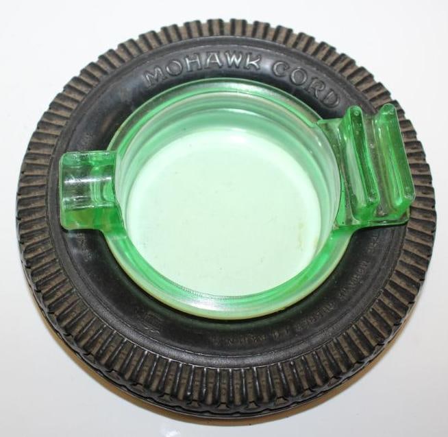 Mohawk Cord Advertising Tire Ashtray (1 of 2)