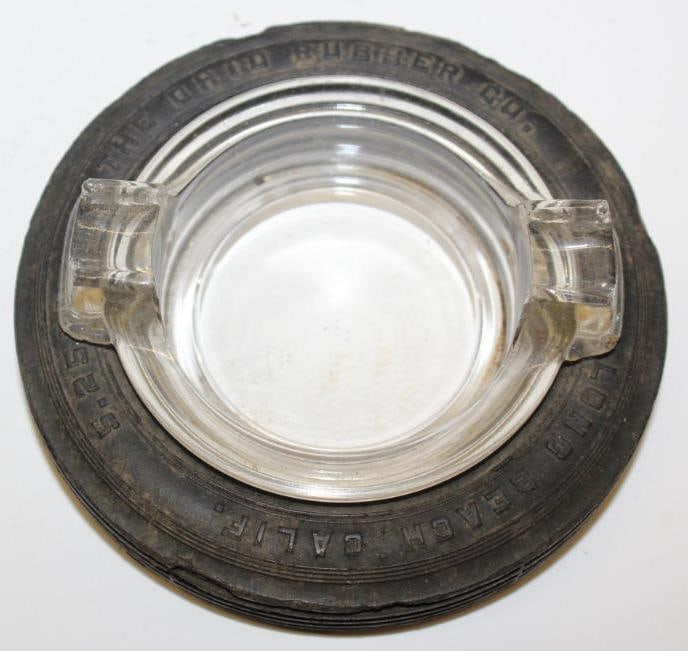 Ohio Rubber Company Advertising Tire Ashtray: 5" Diameter