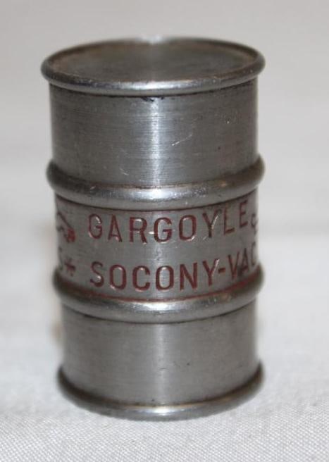Mobil Gargoyle Figural Oil Barrel Paperweight (1 of 4)