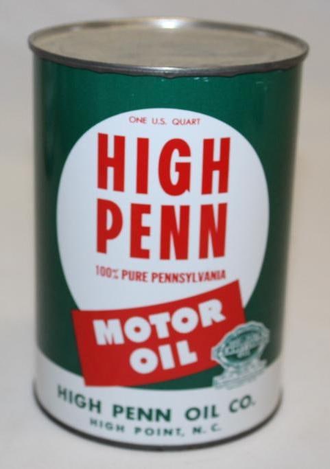 High Penn Metal 1 Quart Motor Oil Can (1 of 3)