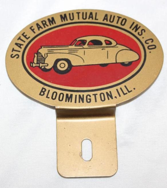 Illinois State Farm Mutual Auto Insurance Advertising License Plate Topper (1 of 2)