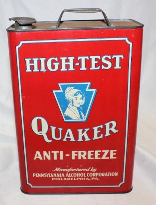 Graphic High-Test Quaker Antifreeze 1 Gallon Rectangle Can (1 of 4)