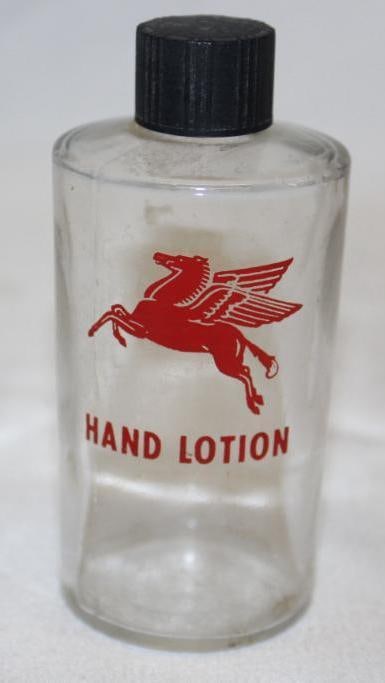 Mobil Pegasus Hand Lotion Bottle: 4" x 2"