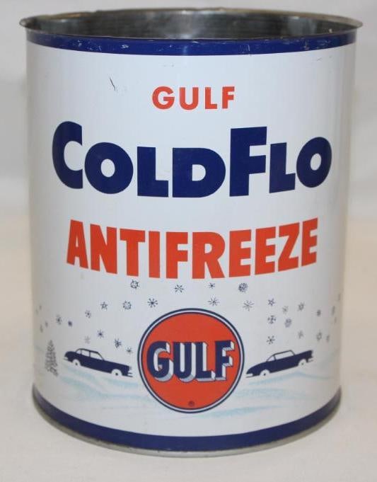 Graphic Gulf Cold Flo 1 Gallon Antifreeze Can (1 of 4)