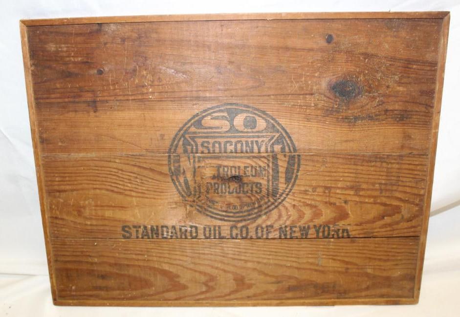 Standard Oil Co of NY Socony Wooden Sign Crate (1 of 3)
