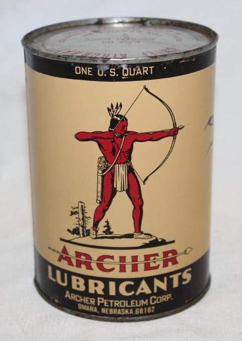 Graphic Archer Indian Aircraft 1 Quart Motor Oil Can (1 of 4)