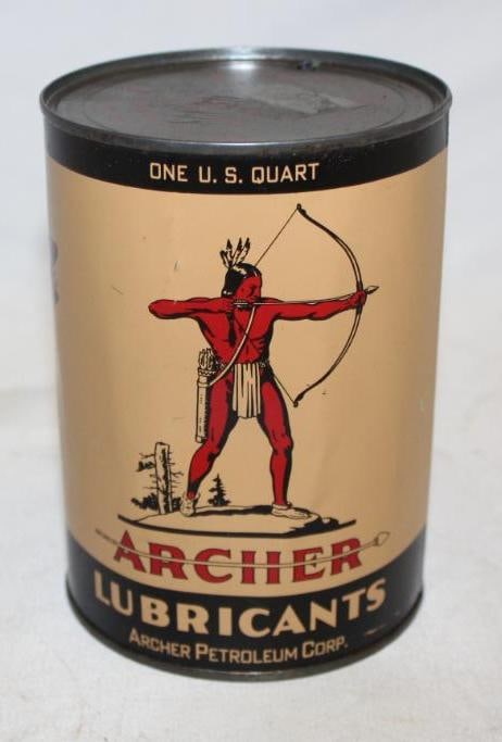 Graphic Archer Indian Aircraft 1 Quart Motor Oil Can (1 of 4)