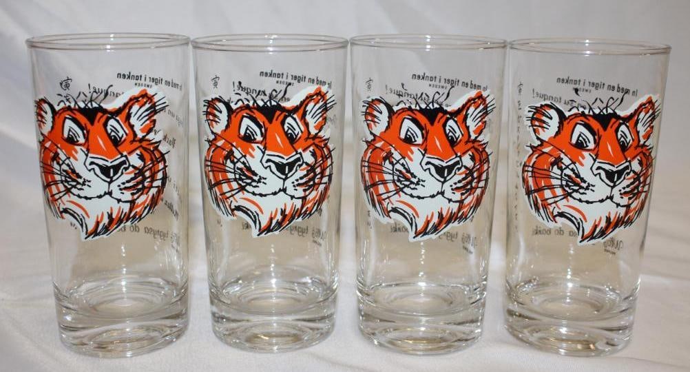 Group of 4 Esso "Put Some Tiger in Your Tank" Advertising Drinking Glasses (1 of 2)
