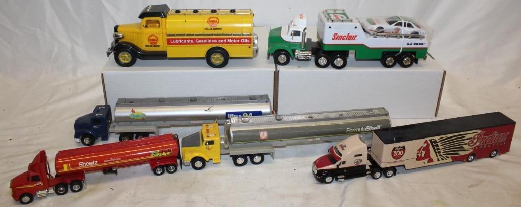Group of 6 Shell Sinclair Sonoco Indian Toy Trucks (1 of 7)