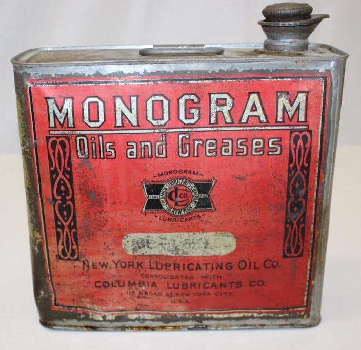 Monogram Oils and Greases One Gallon Motor Oil Can (1 of 4)