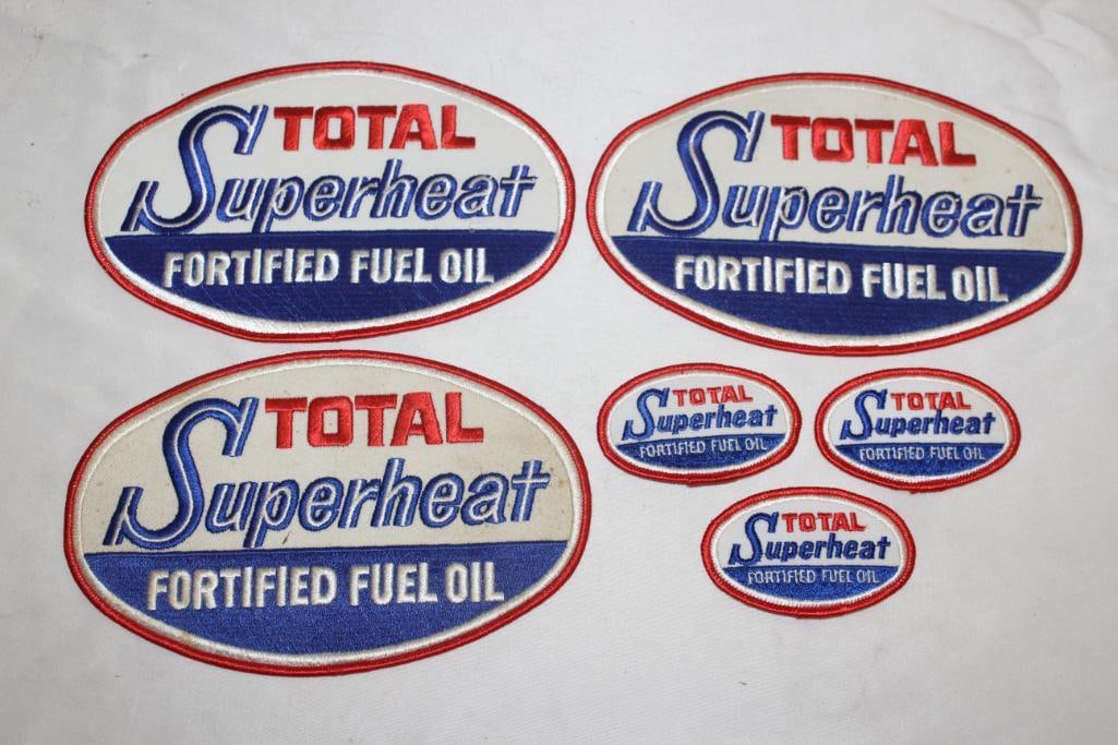 Group of 6 Total Super Heat Gas Station Attendant Patches (1 of 2)