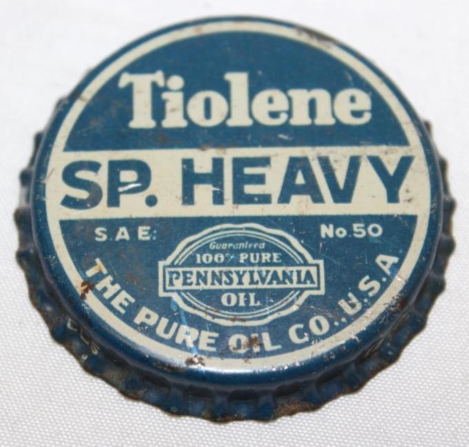 Pure Tiolene Special Heavy 1 Quart Oil Bottle Cap (1 of 2)
