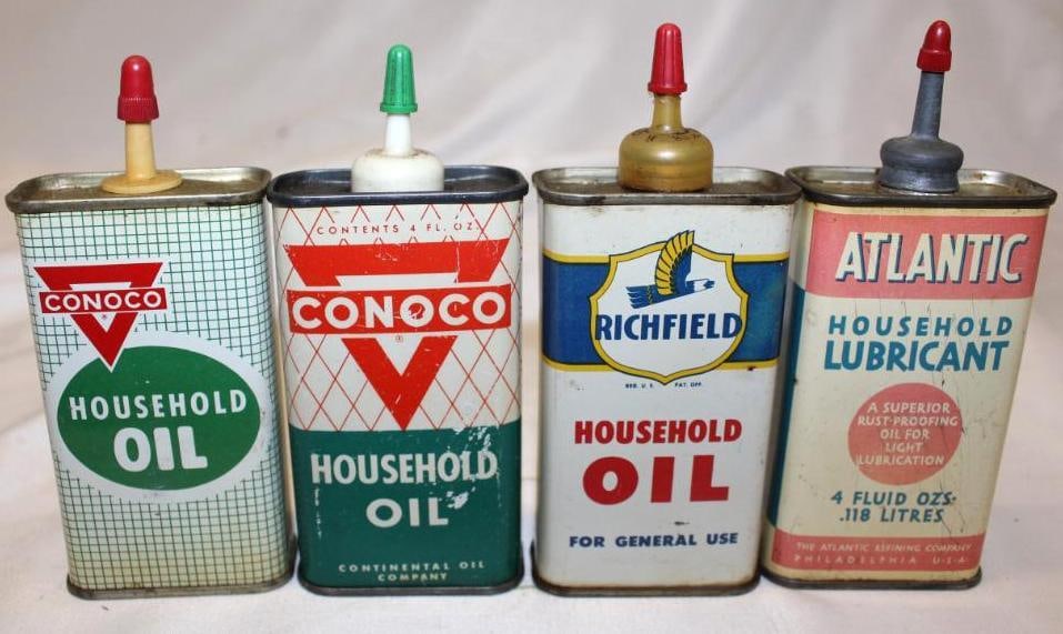 Group of 4 Atlantic Richfield Conoco Oiler Cans (1 of 2)