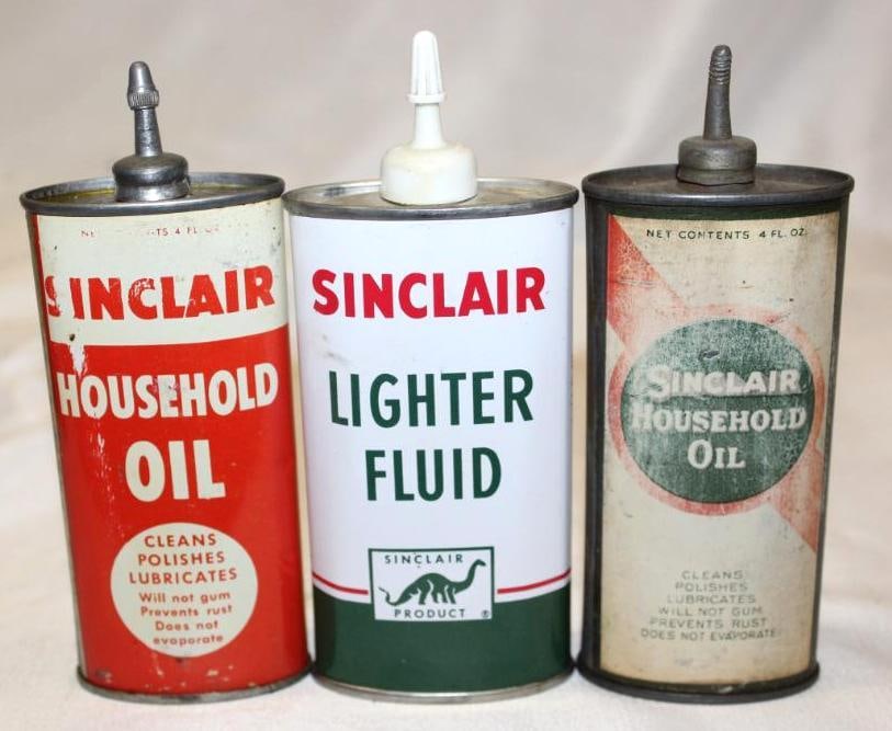 Group of 3 Sinclair Oiler Cans (1 of 2)