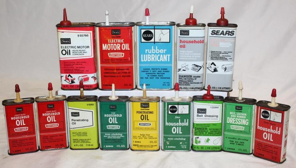Group of 14 Sears Oiler Cans (1 of 4)