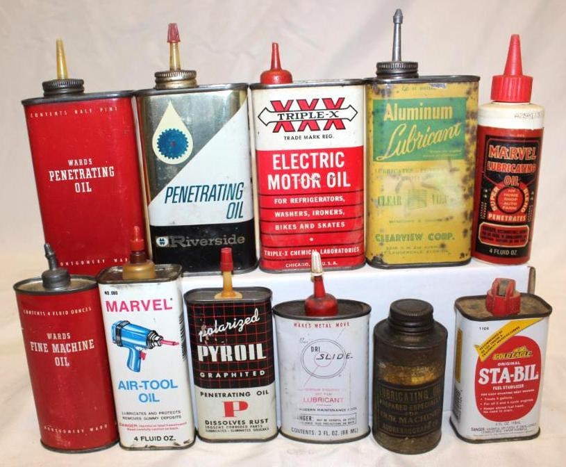Group of 11 Miscellaneous Advertising Oiler Cans (1 of 4)
