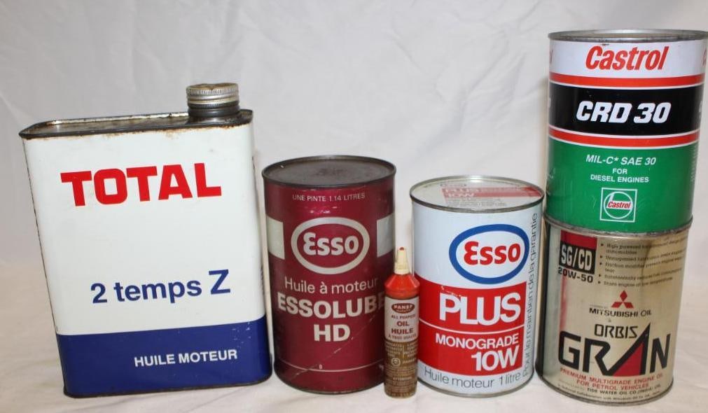 Group of 6 Advertising Oil Cans (1 of 4)