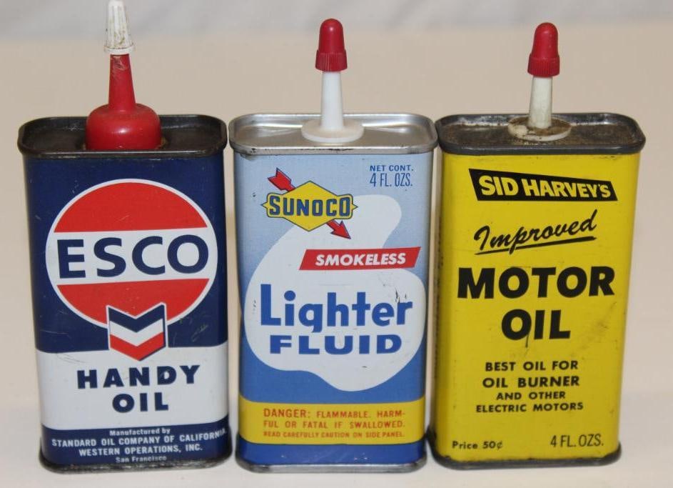 Group of 3 Handy Oiler Cans Sid Harvey's, Esco, Sunoco (1 of 2)
