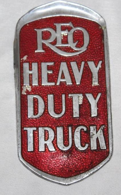 1936-1937 REO Heavy Duty Truck Radiator Grill Emblem Badge (1 of 2)