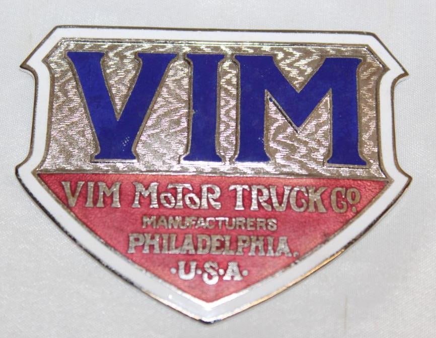 1918-1923 Vim Truck Radiator Emblem Badge (1 of 2)