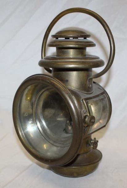Early Automobile Brass Kerosene Sidelight with Bale Handle (1 of 6)