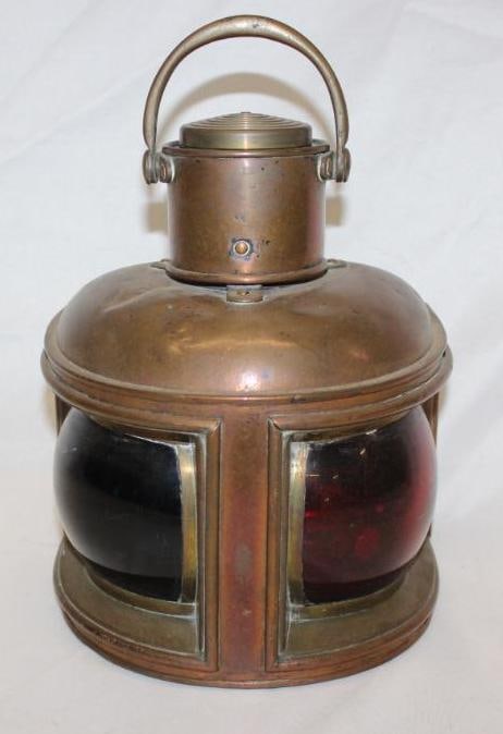 Copper Two Color Marine and Boat Light: 7.5" x 10" x 6"