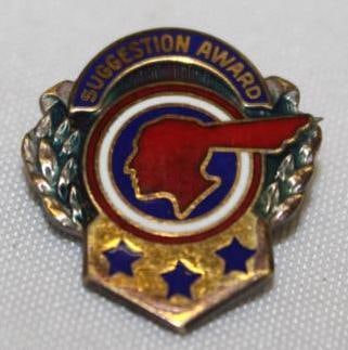 Pontiac Dealership Employee 3 Star Suggestion Award Pin Badge (1 of 2)