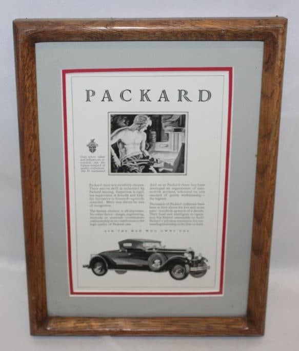 1920's Packard Motor Car Co Framed Advertisement (1 of 2)