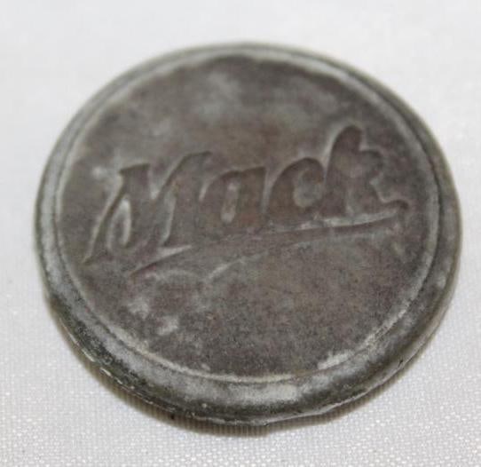 1930's Mack Truck Emblem Badge: 1.25" diameter