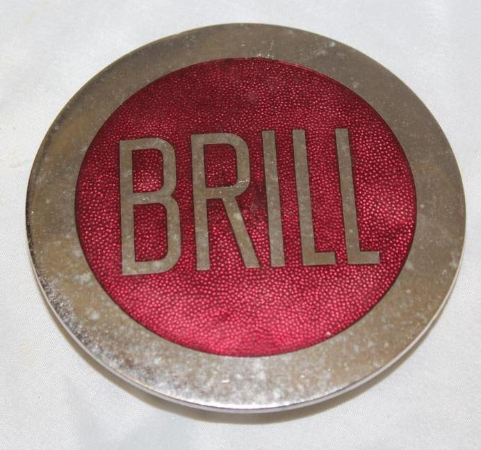 1948-1950 ACF Brill Truck and Bus Radiator Emblem Badge: 4.5" diameter, cloisonne
