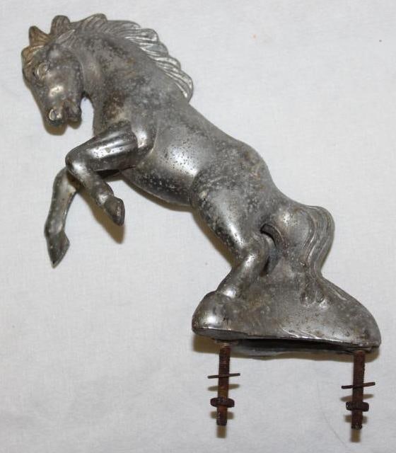 Raring Horse Radiator Mascot Hood Ornament: 6" x 6.5" x 2.5"