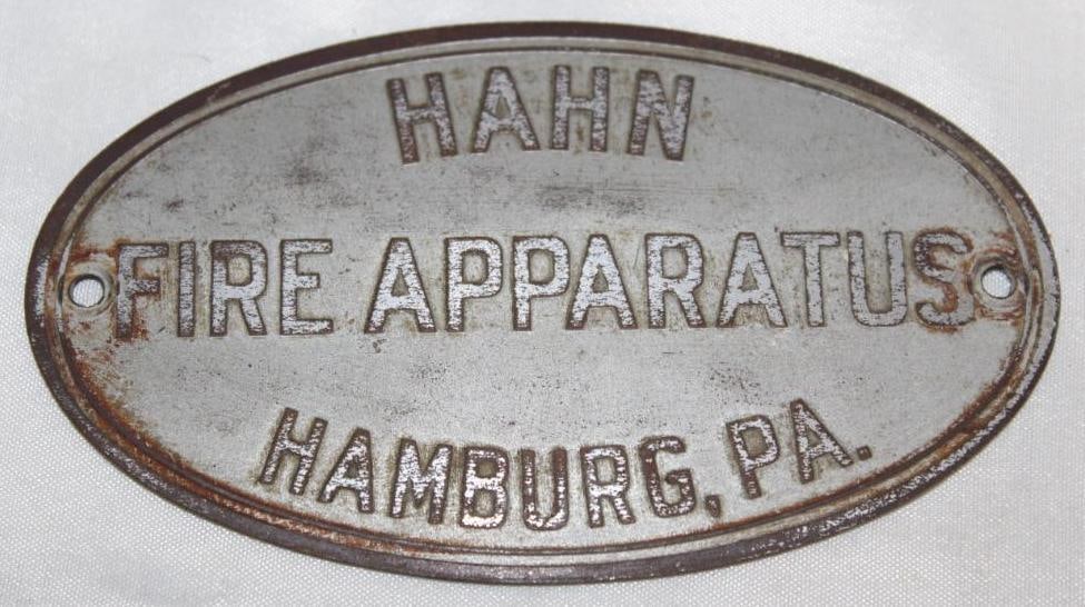 1932-1937 Hahn Truck Fire Apparatus Radiator Emblem Badge (1 of 2)