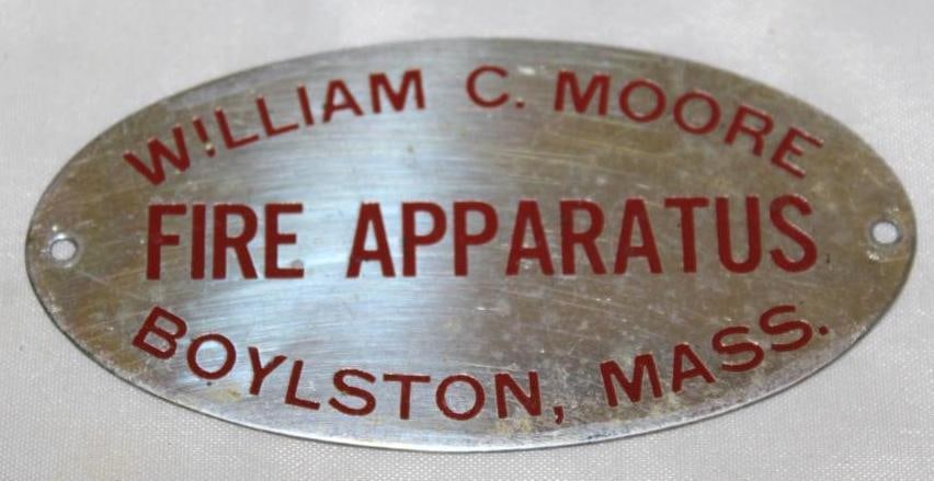 1940's-1950's William C. Moore Fire Apparatus Co Emblem Badge (1 of 2)