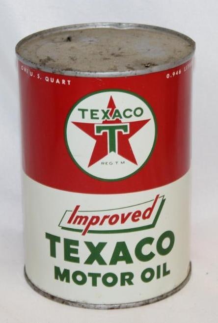 Texaco Improved Metal 1 Quart Motor Oil Can (1 of 4)